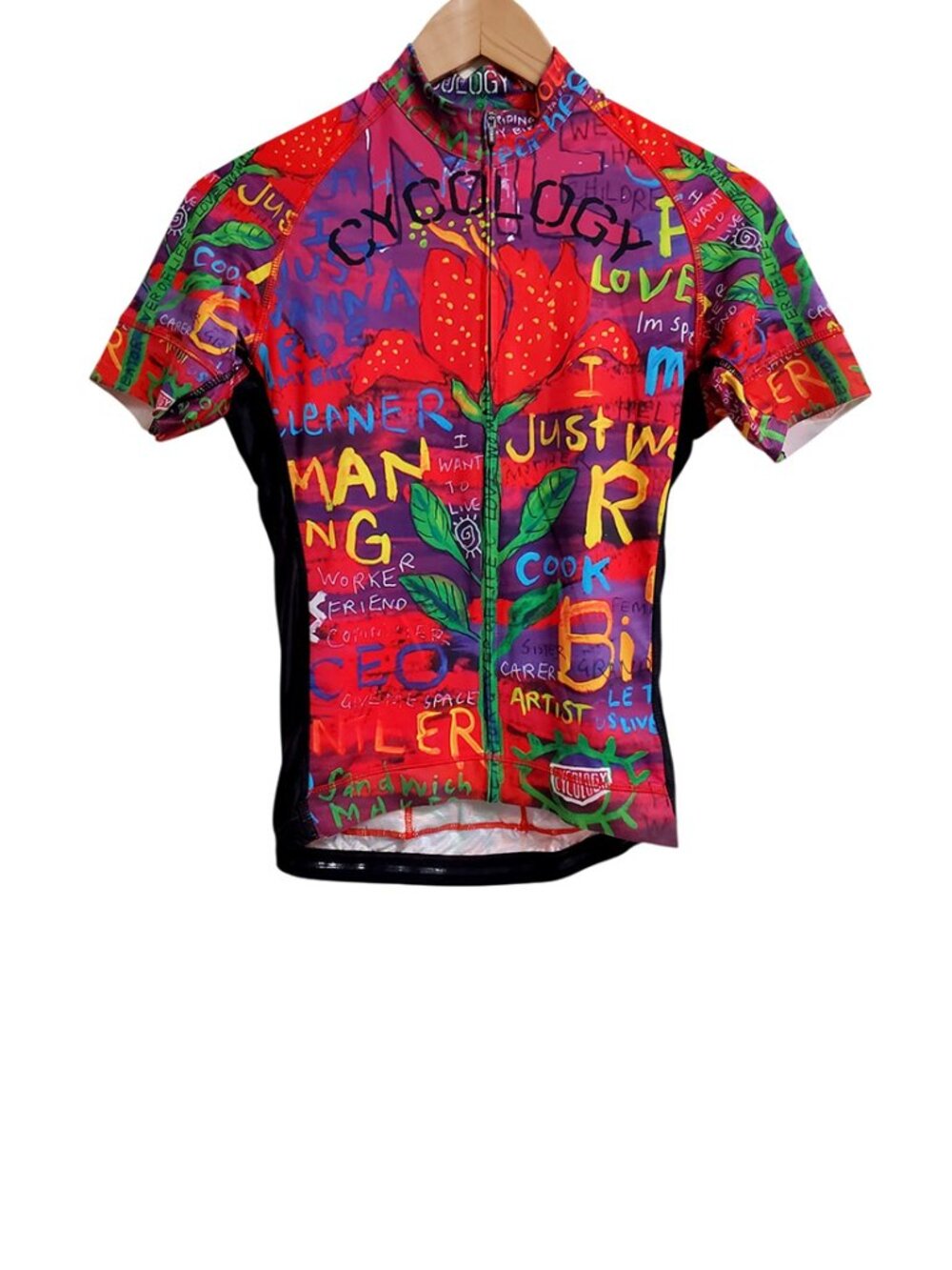 Cycology Women's Performance Jersey See Me Medium Short Sleeve Graffiti Art